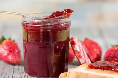 Strawberry jam Foto stock
