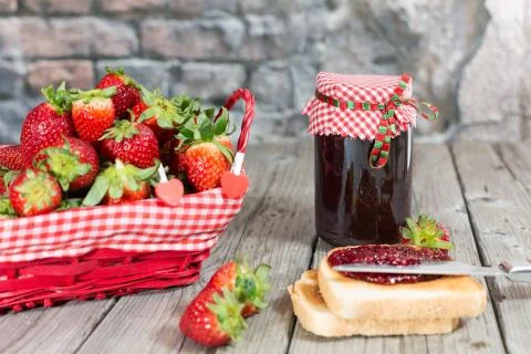 Strawberry jam Foto stock