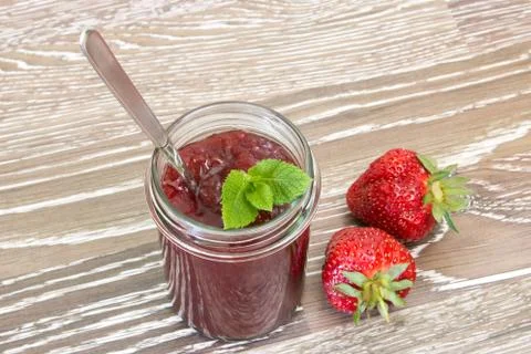 Strawberry jam Foto stock