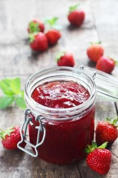 Strawberry Jam Stock Photos