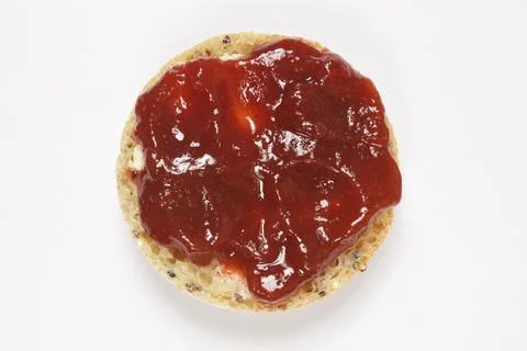 Strawberry Jam on Whole Grain Bread.. Foto stock