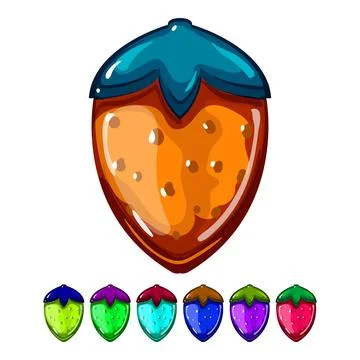 Strawberry jelly candy cartoon vector graphic Illustrazione stock