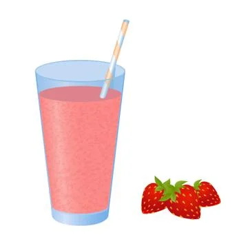 Strawberry juice Stock Illustration