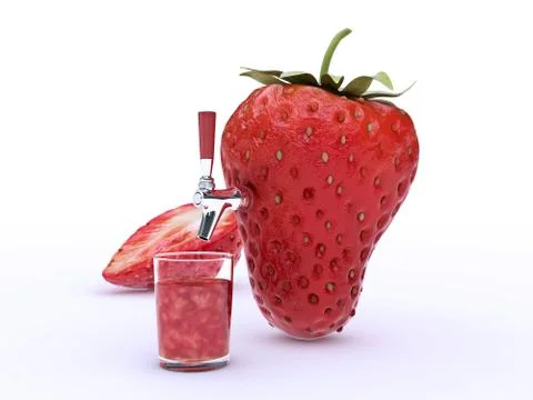 Strawberry juice Stock Illustration