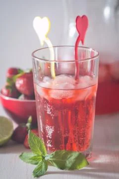 Strawberry lemonade Stock Photos