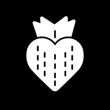 Strawberry line icon. Vector simple minimalistic berry symbol. Romantic for Illustrazione stock
