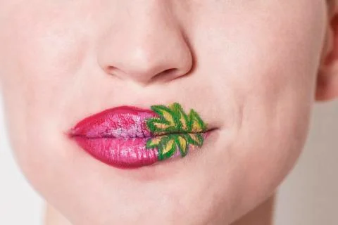 Strawberry lips Foto stock