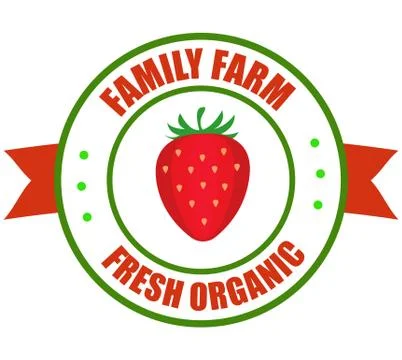 Strawberry logo Stock Illustration