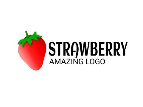 Strawberry logo Stock Illustration