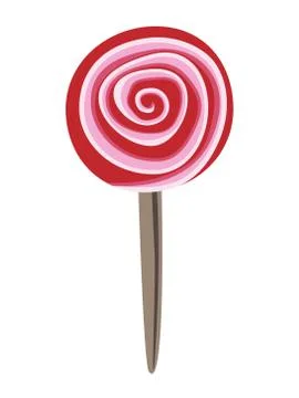 Strawberry lollipop Stock Illustration