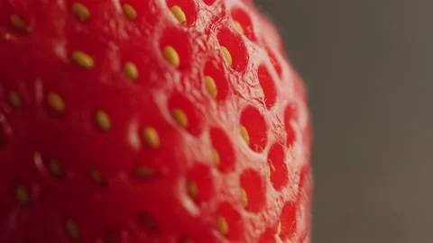 Strawberry macro rotation Stock Footage 132093779