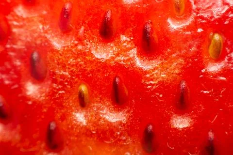 Strawberry Macro Texture Background Stock Photos