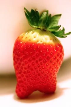 Strawberry like a man Stock Photos