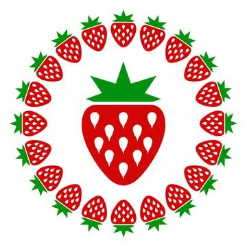 Strawberry Mandala Stock Illustration