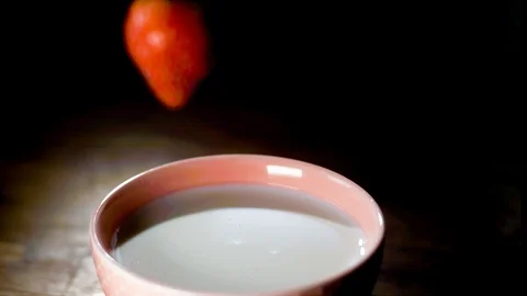 Strawberry milk Stock Footage 123824955