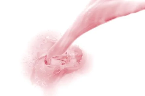 Strawberry milk splash Foto stock