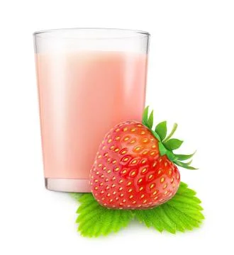 Strawberry milkshake Stock Photos