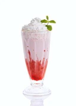 Strawberry milkshake Stock Photos