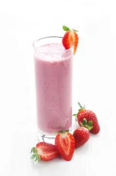 Strawberry Milkshake Stock Photos