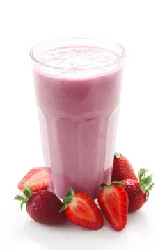 Strawberry Milkshake Stock Photos