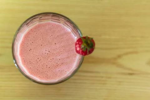 Strawberry milkshake Stock Photos