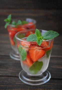 Strawberry mojito Stock Photos
