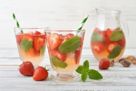 Strawberry mojito Stock Photos