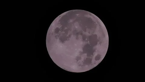 Strawberry Moon, Handheld Zoom-in Stock Footage 237154332