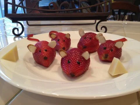 Strawberry mouse Stock Photos