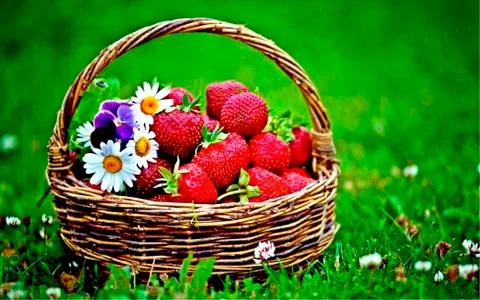 Strawberry nice composition Stock Photos
