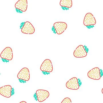 Strawberry one whole vector seamless pattern Stock Illustration