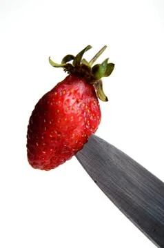 Strawberry over white background Stock Photos