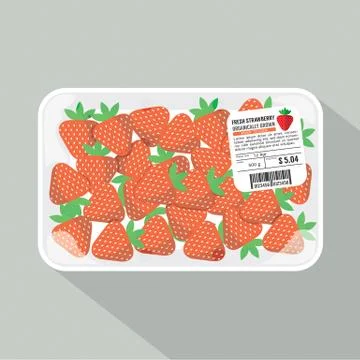 Strawberry Pack  Vector Illustration Stock Illustration