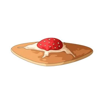 Strawberry pancake illustration Stock Illustration