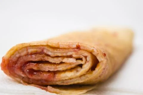 Strawberry pancake Stock Photos