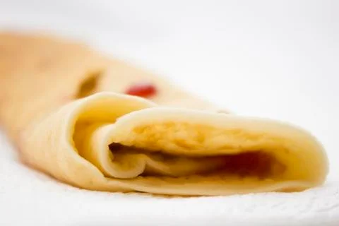 Strawberry pancake Stock Photos