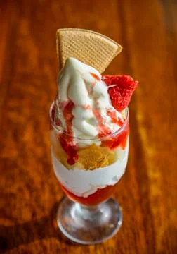 Strawberry parfait Stock Photos