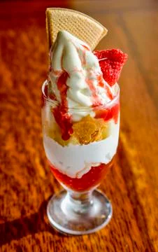 Strawberry parfait Stock Photos