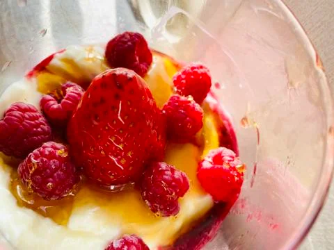 Strawberry parfait Stock Photos