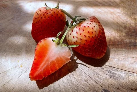 Strawberry pattern background Stock-Fotos