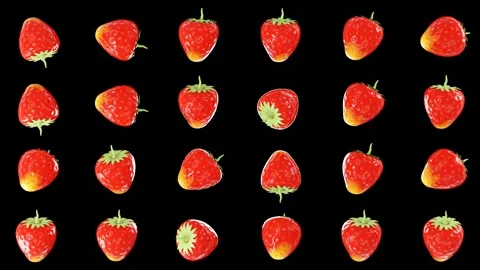 Strawberry pattern Stock Footage 285223159