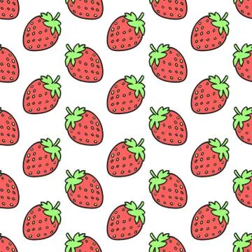 Strawberry pattern Stock Illustration