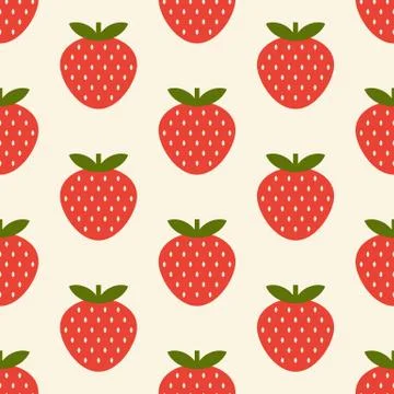 Strawberry pattern Stock Illustration
