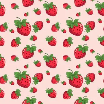 Strawberry pattern Stock Illustration