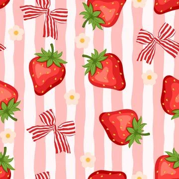 Strawberry pattern 스톡 일러스트
