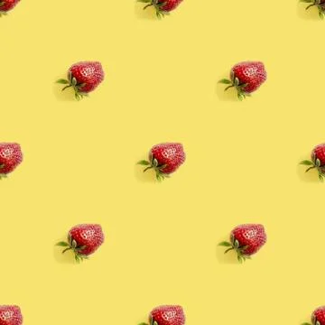 Strawberry Pattern Seamless. Stock Photos