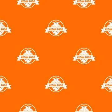 Strawberry pattern vector orange 스톡 일러스트