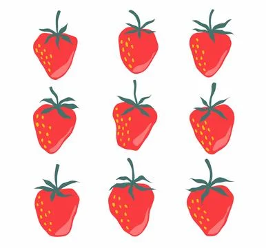 Strawberry Patterns vector illustration イラスト素材