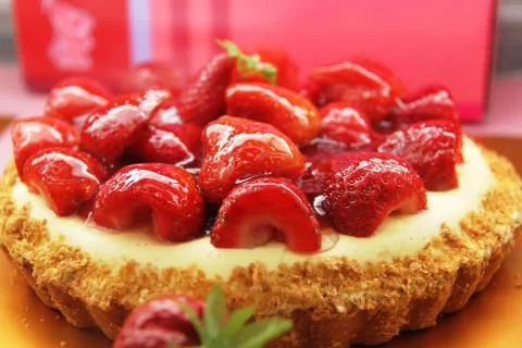 Strawberry pie Stock Photos