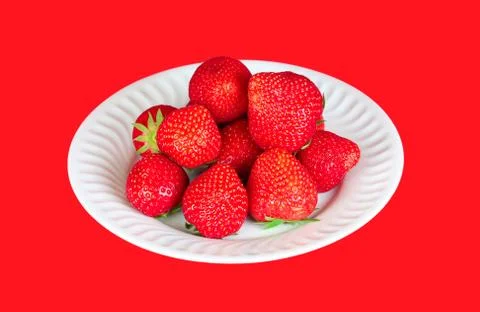 Strawberry in a plate Stock Photos